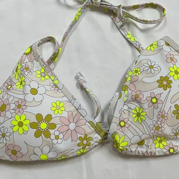 Fabletics Triangle Bikini Swim Top in retro Floral Size L - Picture 7 of 7